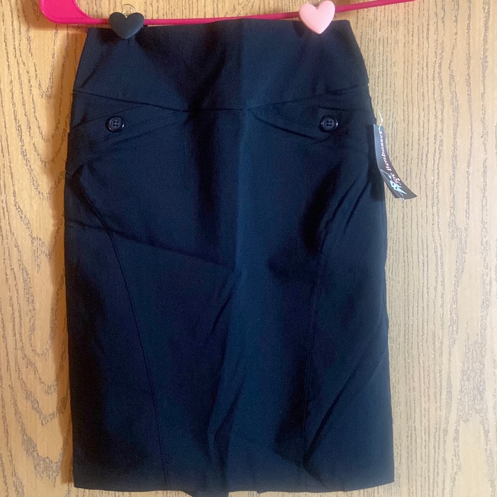 New with tags size small Joe Benbasset black pencil skirt with button detail